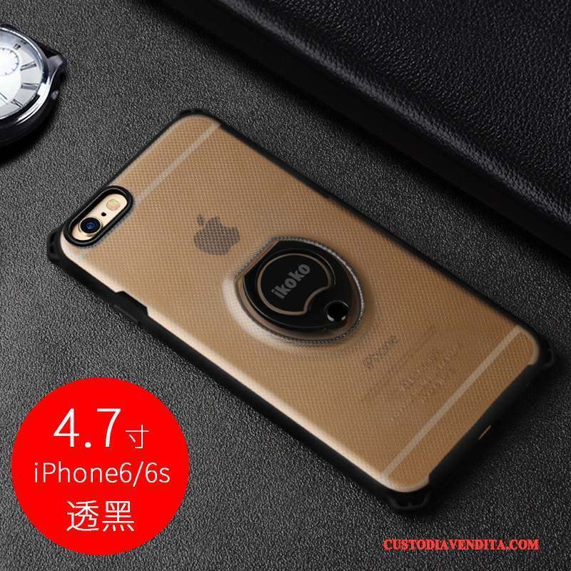 Custodia iPhone 6/6s Silicone Magnetico Tendenza, Cover iPhone 6/6s Arancione Anti-caduta