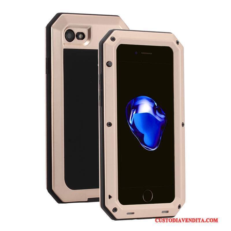 Custodia iPhone 6/6s Silicone Metallo Tutto Incluso, Cover iPhone 6/6s Protezione Telefono Giallo