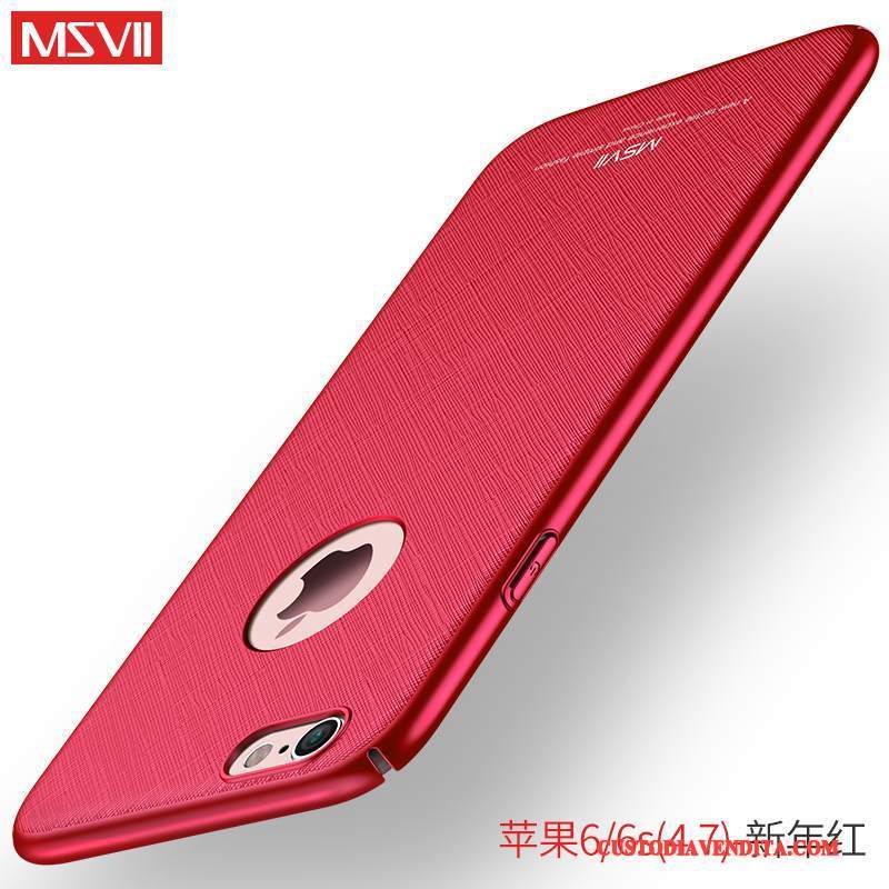 Custodia iPhone 6/6s Silicone Rosso Anti-caduta, Cover iPhone 6/6s Protezione Difficile Macchiati