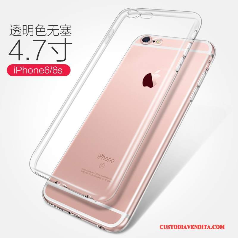 Custodia iPhone 6/6s Silicone Telefono Bianco, Cover iPhone 6/6s Protezione Morbido Anti-caduta