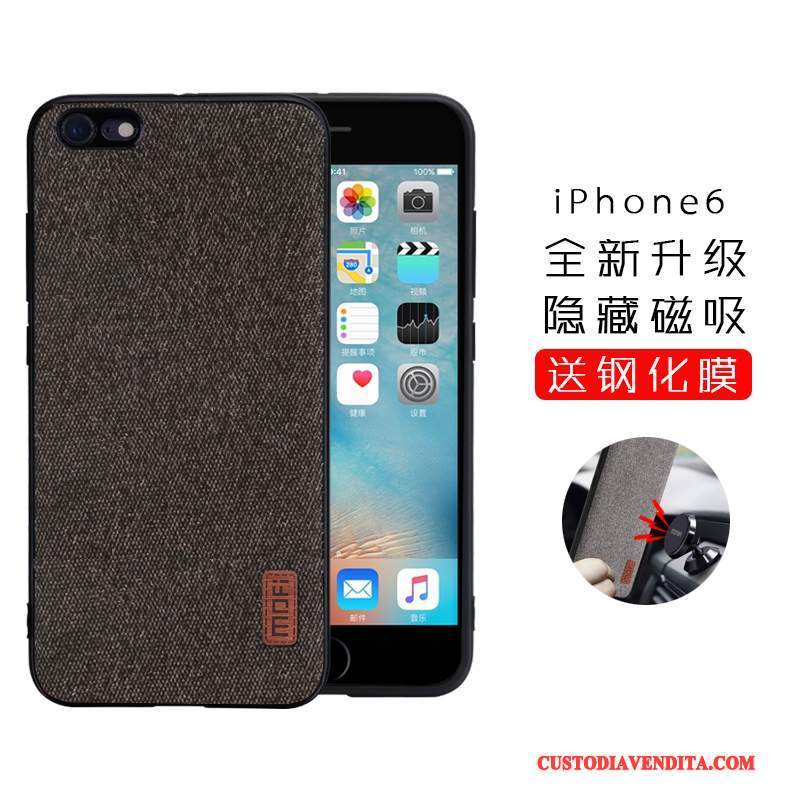 Custodia iPhone 6/6s Silicone Tutto Incluso Anti-caduta, Cover iPhone 6/6s Tendenza Nero