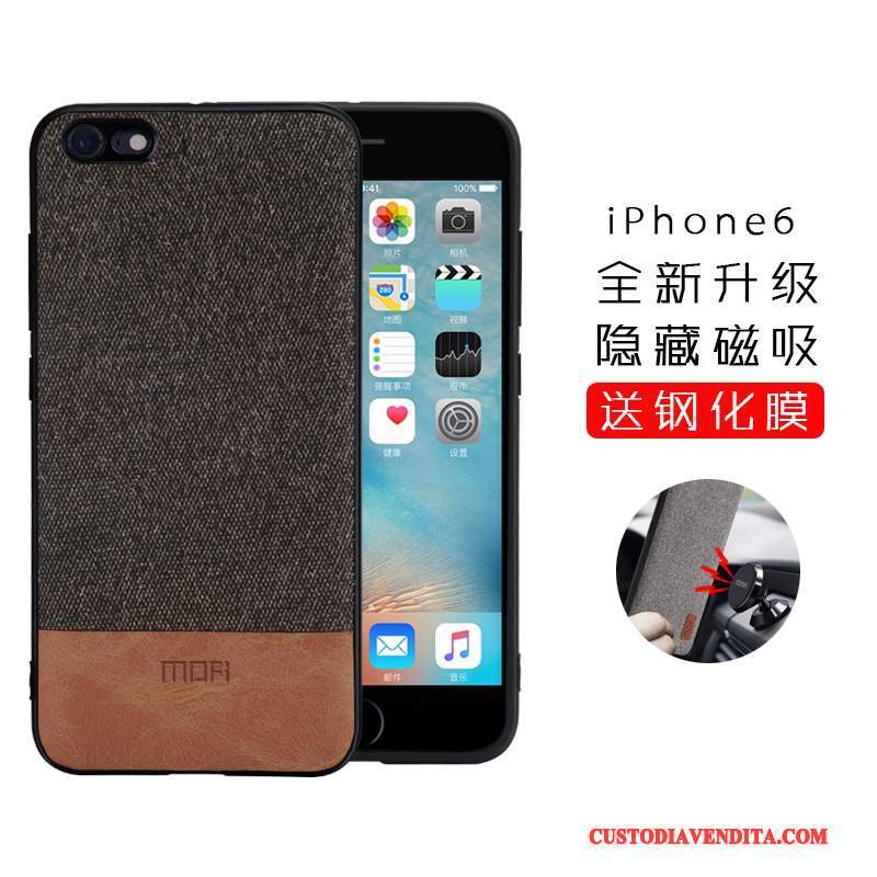 Custodia iPhone 6/6s Silicone Tutto Incluso Anti-caduta, Cover iPhone 6/6s Tendenza Nero