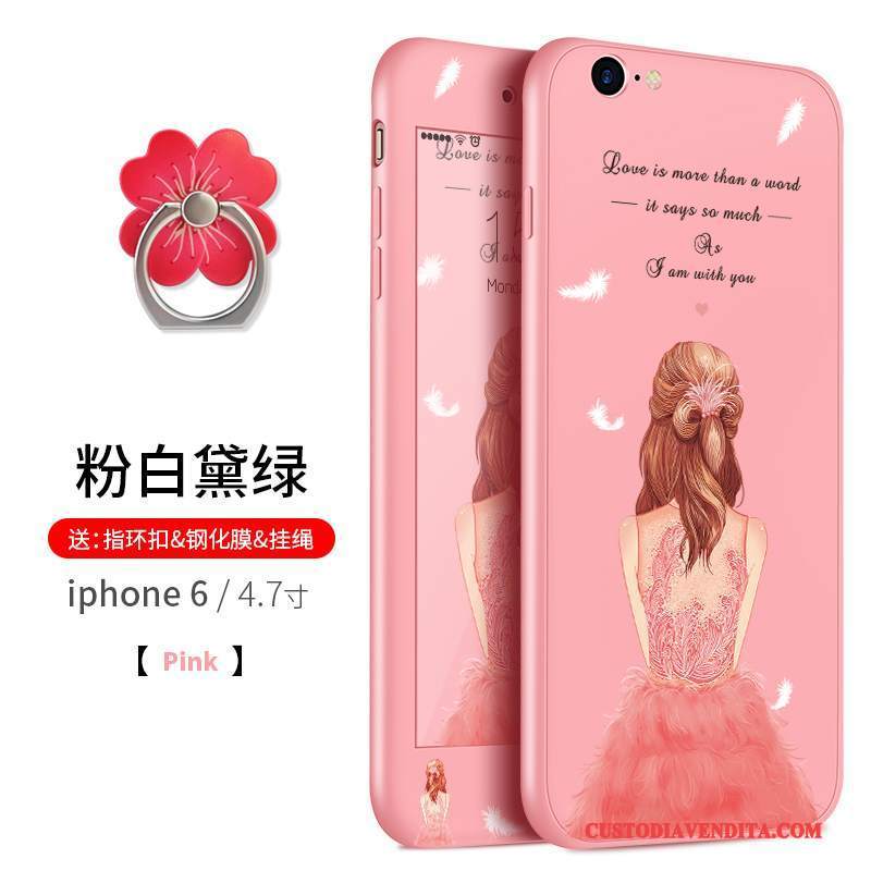 Custodia iPhone 6/6s Silicone Tutto Incluso Grande, Cover iPhone 6/6s Ornamenti Appesitelefono