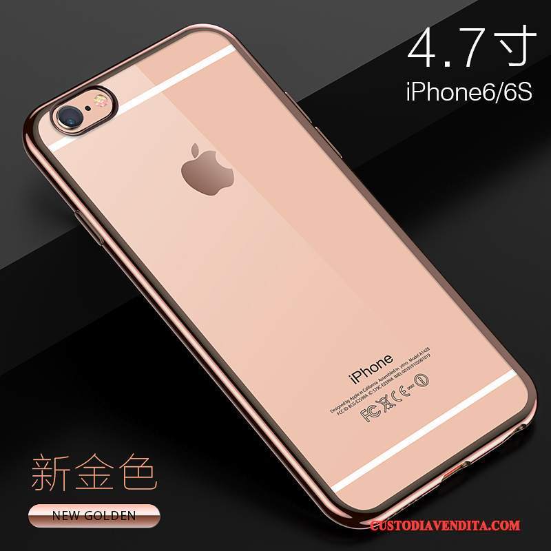 Custodia iPhone 6/6s Silicone Tutto Incluso Sottile, Cover iPhone 6/6s Argentotelefono