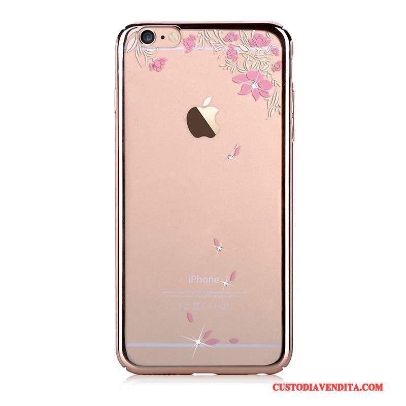 Custodia iPhone 6/6s Strass Telefono Difficile, Cover iPhone 6/6s Protezione Oro Nuovo