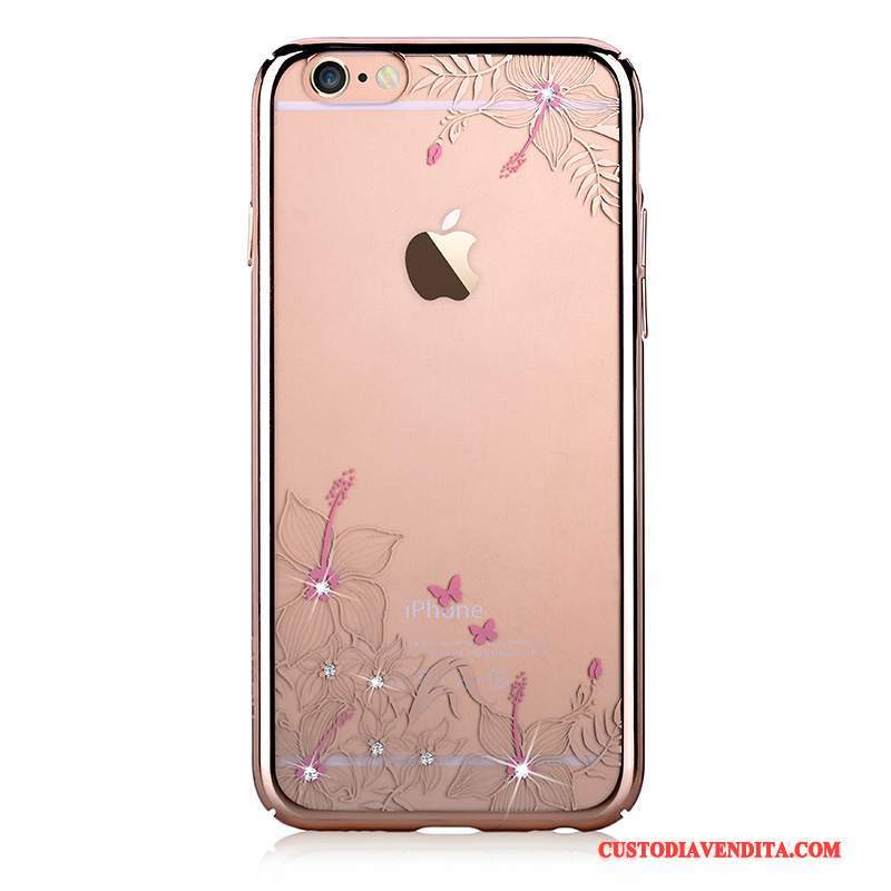 Custodia iPhone 6/6s Strass Telefono Difficile, Cover iPhone 6/6s Protezione Oro Nuovo