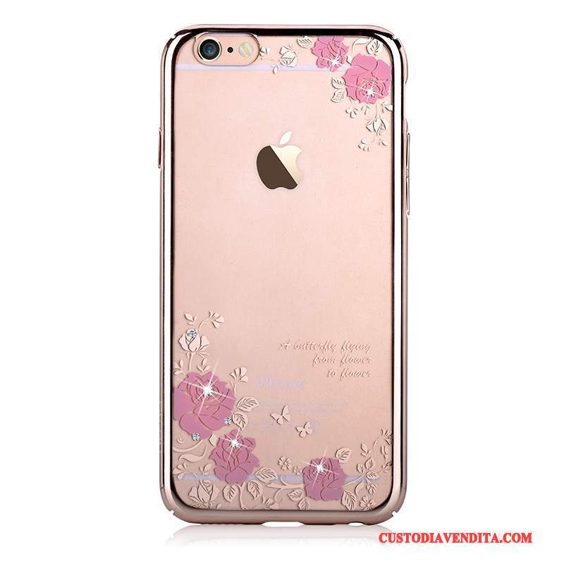 Custodia iPhone 6/6s Strass Telefono Difficile, Cover iPhone 6/6s Protezione Oro Nuovo