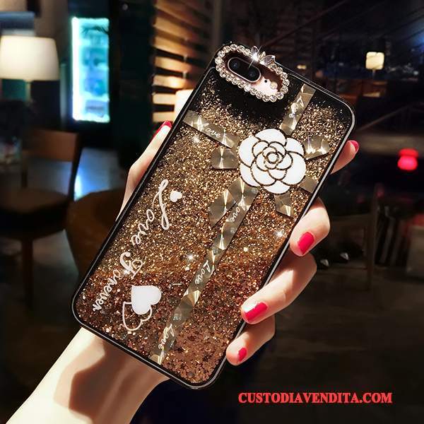 Custodia iPhone 6/6s Strass Telefono Tutto Incluso, Cover iPhone 6/6s Creativo Oro Sabbie Mobili