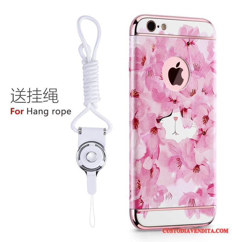 Custodia iPhone 6/6s Tutto Incluso Elegante, Cover iPhone 6/6s Rosa Difficile