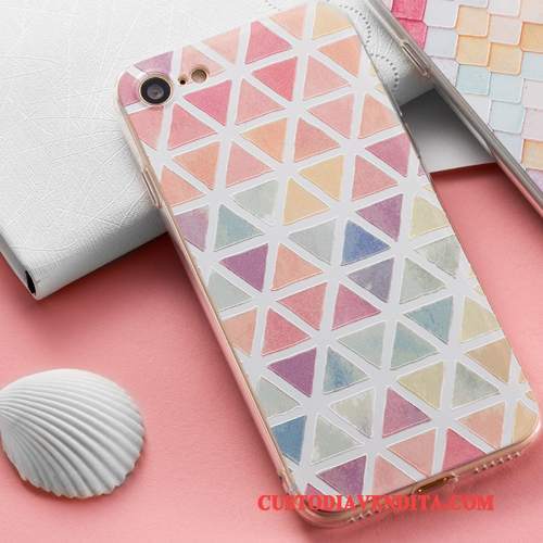 Custodia iPhone 7 Colore Tendenza A Quadri, Cover iPhone 7 Forma Del Diamante Nuovo