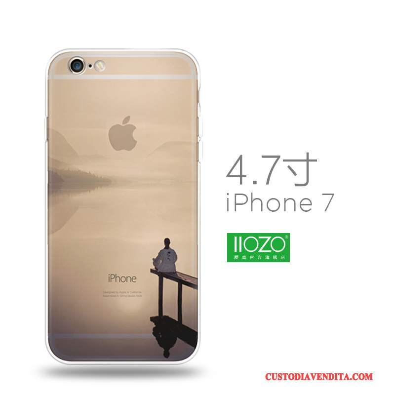 Custodia iPhone 7 Creativo Anti-caduta Tendenza, Cover iPhone 7 Silicone Bianco Tutto Incluso