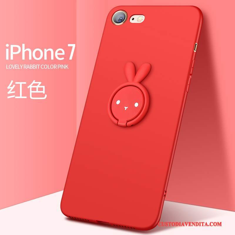 Custodia iPhone 7 Creativo Di Personalitàtelefono, Cover iPhone 7 Silicone Rosso Anti-caduta