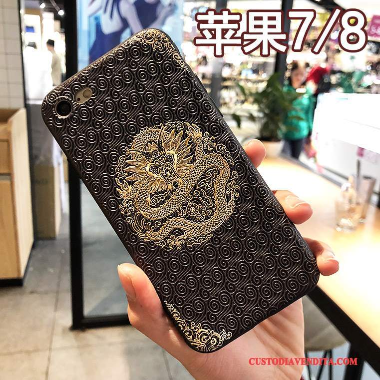 Custodia iPhone 7 Creativo Hemmingtelefono, Cover iPhone 7 Protezione Drago Anti-caduta