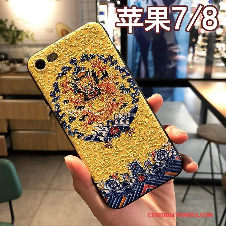 Custodia iPhone 7 Creativo Hemmingtelefono, Cover iPhone 7 Protezione Drago Anti-caduta