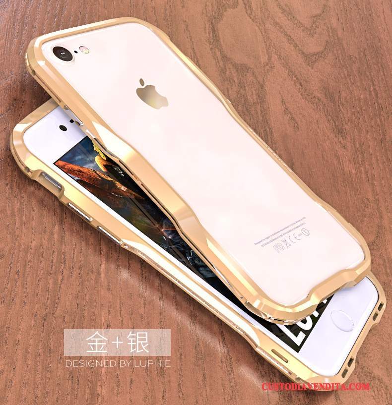 Custodia iPhone 7 Creativo Nuovo Metallo, Cover iPhone 7 Protezione Telefono Rosa