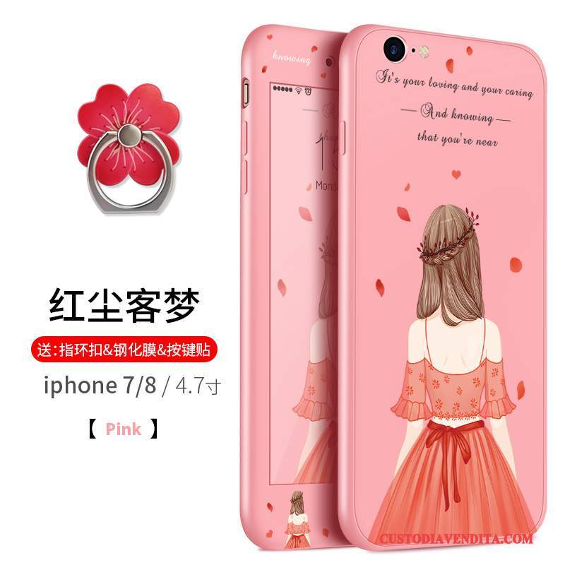 Custodia iPhone 7 Creativo Tutto Incluso Morbido, Cover iPhone 7 Silicone Anti-cadutatelefono