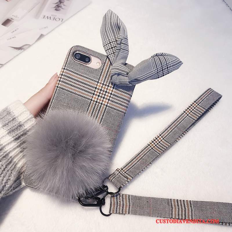 Custodia iPhone 7 Di Personalità Peluche, Cover iPhone 7 Panno Grigio