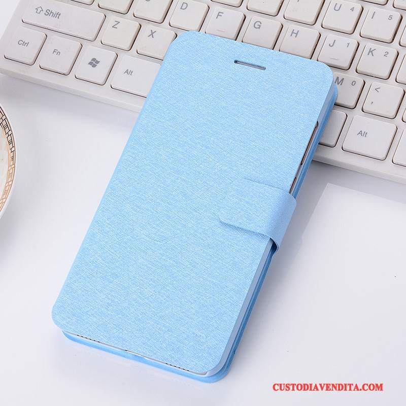 Custodia iPhone 7 Folio Telefono Blu, Cover iPhone 7 Pelle Anti-caduta