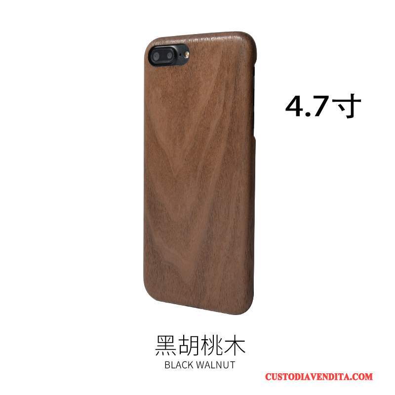 Custodia iPhone 7 Legno Massello Legnotelefono, Cover iPhone 7 Protezione Giallo Sentire