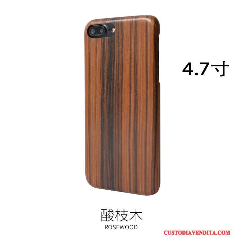 Custodia iPhone 7 Legno Massello Legnotelefono, Cover iPhone 7 Protezione Giallo Sentire