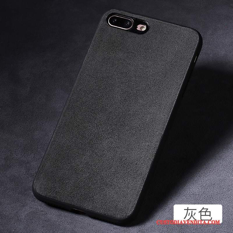 Custodia iPhone 7 Pelle Grigio Anti-caduta, Cover iPhone 7 Creativo Telefono Tutto Incluso