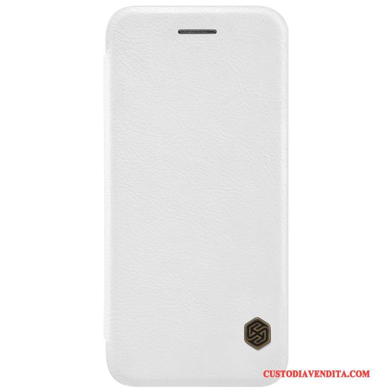 Custodia iPhone 7 Pelle Telefono Oro, Cover iPhone 7 Protezione Vino Rosso