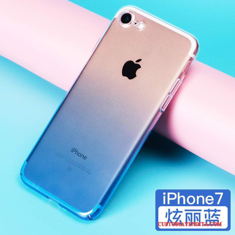 Custodia iPhone 7 Plus Blu Gradiente, Cover iPhone 7 Plus Placcatura Tendenza