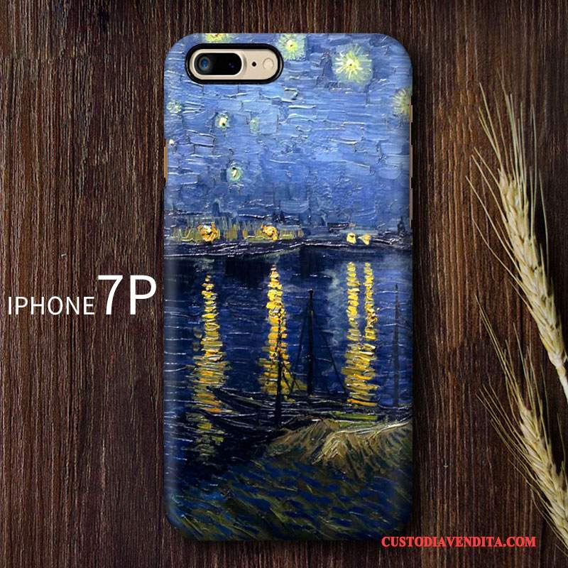 Custodia iPhone 7 Plus Creativo Arte Tendenza, Cover iPhone 7 Plus Di Personalità Blu