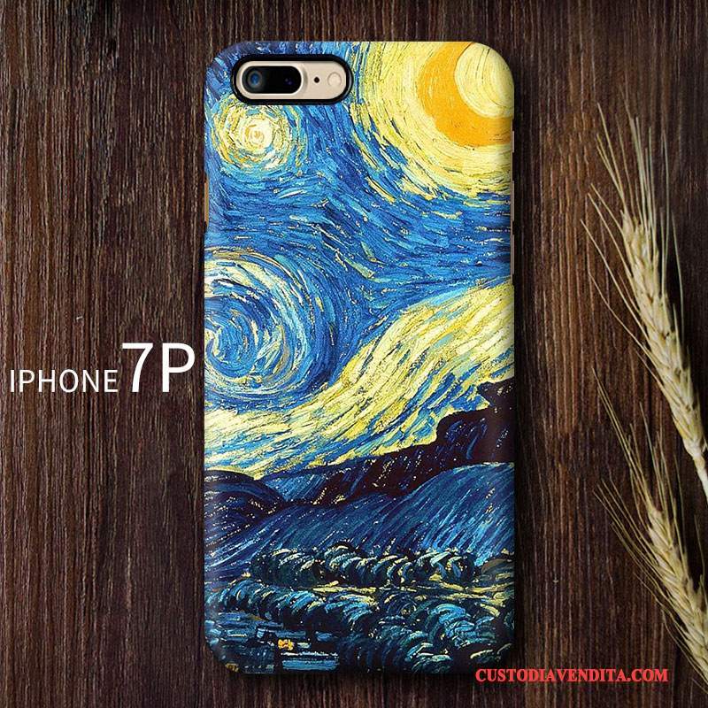 Custodia iPhone 7 Plus Creativo Arte Tendenza, Cover iPhone 7 Plus Di Personalità Blu