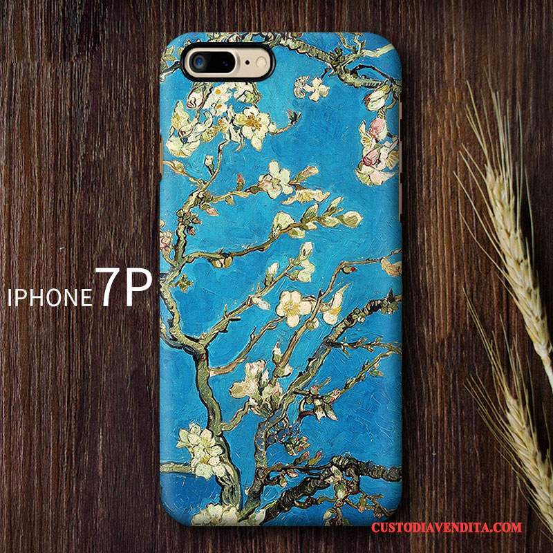 Custodia iPhone 7 Plus Creativo Arte Tendenza, Cover iPhone 7 Plus Di Personalità Blu