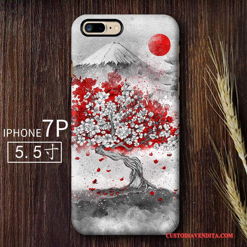 Custodia iPhone 7 Plus Creativo Macchiati Difficile, Cover iPhone 7 Plus Anti-caduta Vento