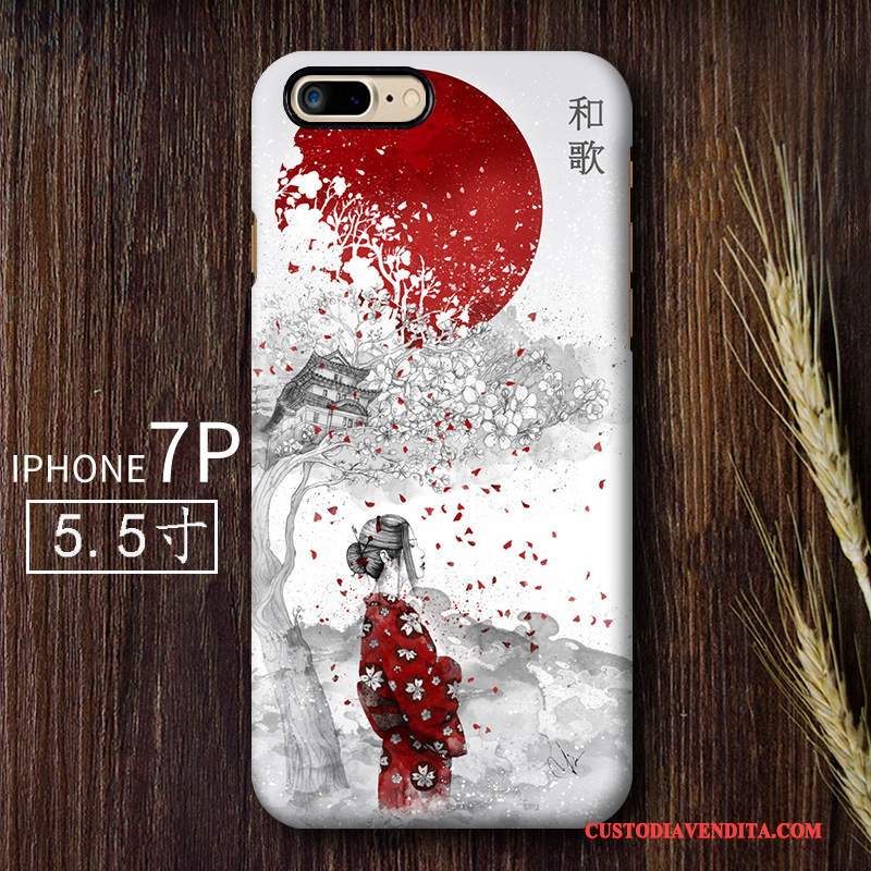 Custodia iPhone 7 Plus Creativo Macchiati Difficile, Cover iPhone 7 Plus Anti-caduta Vento