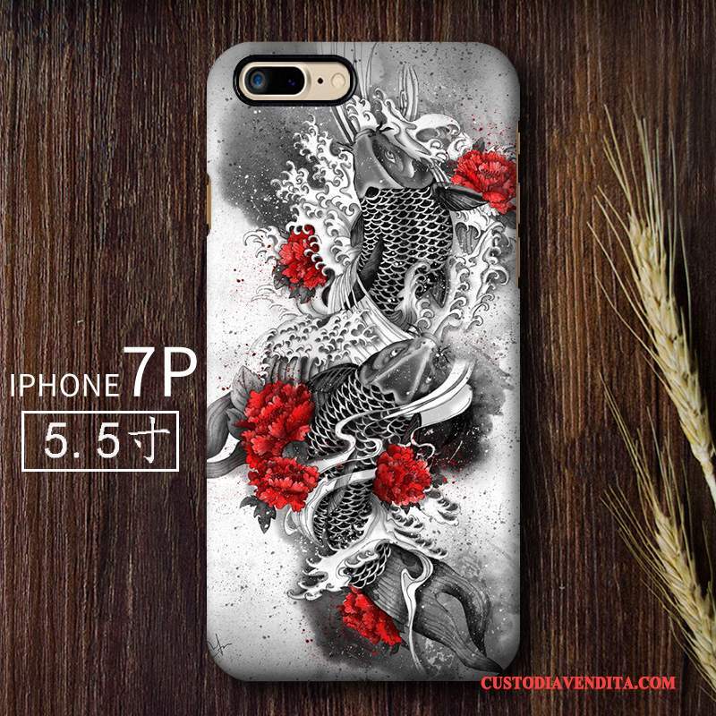 Custodia iPhone 7 Plus Creativo Macchiati Difficile, Cover iPhone 7 Plus Anti-caduta Vento