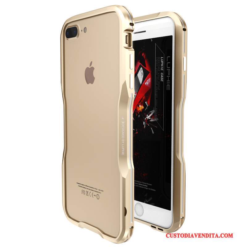 Custodia iPhone 7 Plus Creativo Metallotelefono, Cover iPhone 7 Plus Protezione Tendenza Anti-caduta