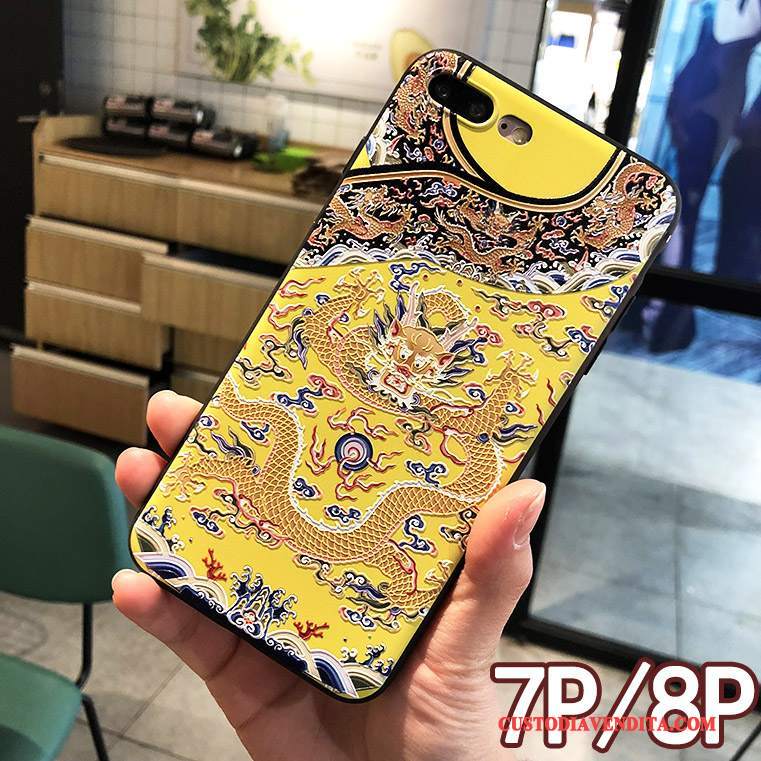 Custodia iPhone 7 Plus Creativo Nuovo Anti-caduta, Cover iPhone 7 Plus Protezione Dragotelefono