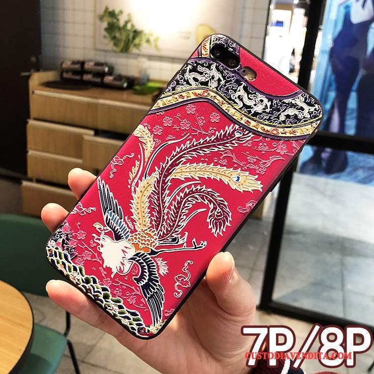 Custodia iPhone 7 Plus Creativo Nuovo Anti-caduta, Cover iPhone 7 Plus Protezione Dragotelefono