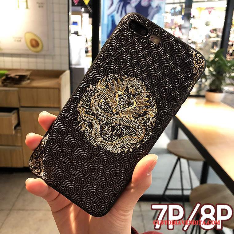 Custodia iPhone 7 Plus Creativo Nuovo Anti-caduta, Cover iPhone 7 Plus Protezione Dragotelefono