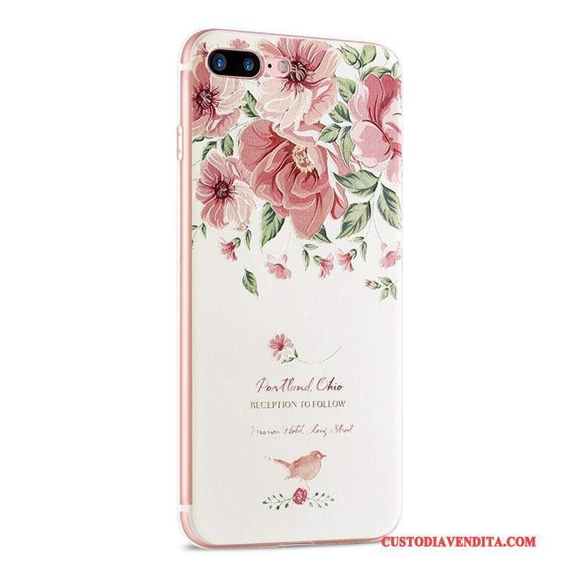 Custodia iPhone 7 Plus Creativo Rosa Di Personalità, Cover iPhone 7 Plus Silicone Nuovo Pu