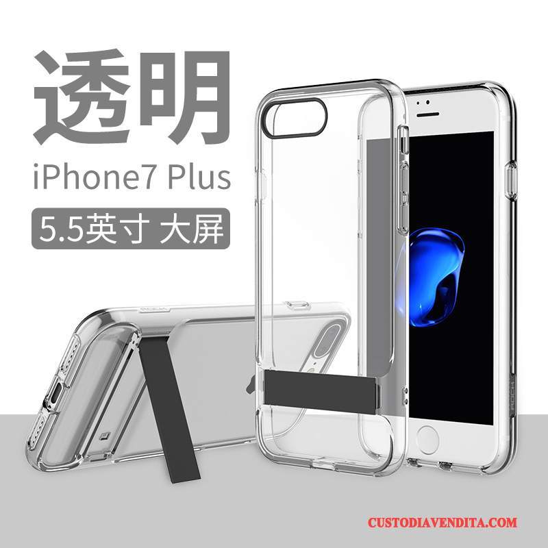 Custodia iPhone 7 Plus Creativo Telefono Anti-caduta, Cover iPhone 7 Plus Silicone Trasparente Semplici