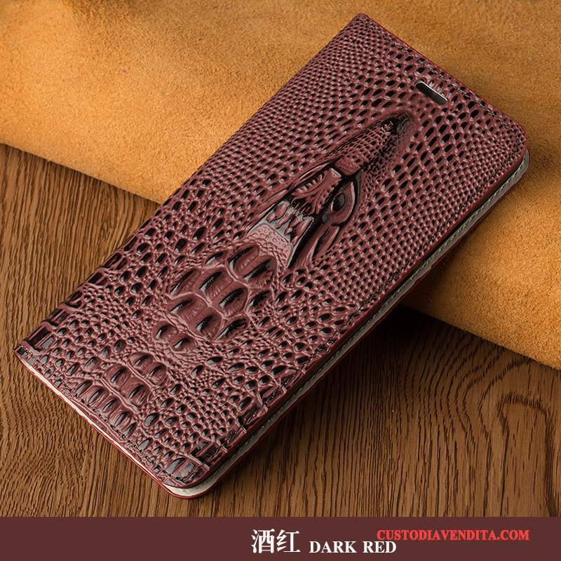 Custodia iPhone 7 Plus Folio Rosso High End, Cover iPhone 7 Plus Creativo Lusso Di Personalità