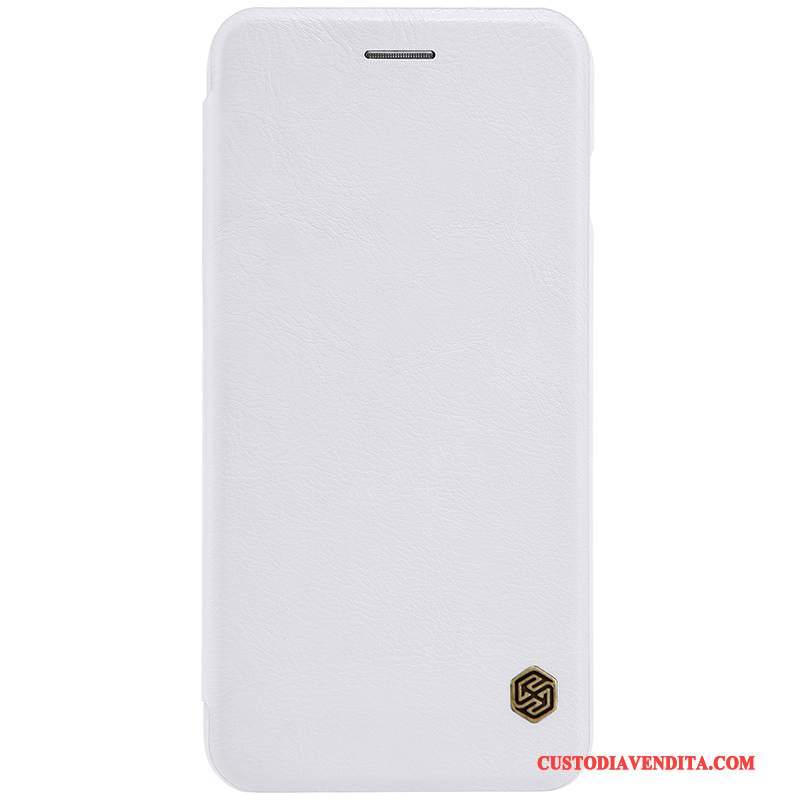 Custodia iPhone 7 Plus Pelle Pu Anti-caduta, Cover iPhone 7 Plus Folio Giallo Bianco