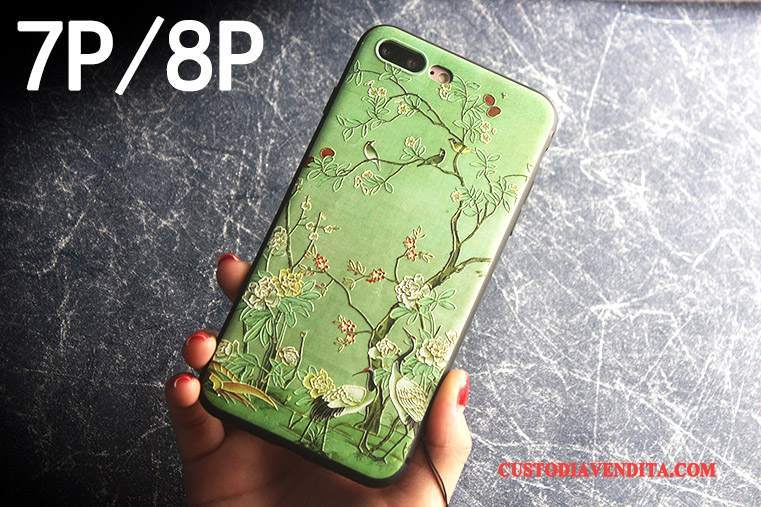 Custodia iPhone 7 Plus Protezione Anti-caduta Verde, Cover iPhone 7 Plus Telefono Tutto Incluso