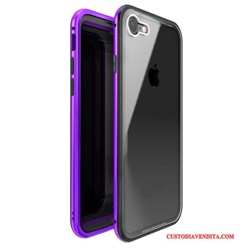 Custodia iPhone 7 Plus Protezione Metallotelefono, Cover iPhone 7 Plus Tutto Incluso Vetro Temperato