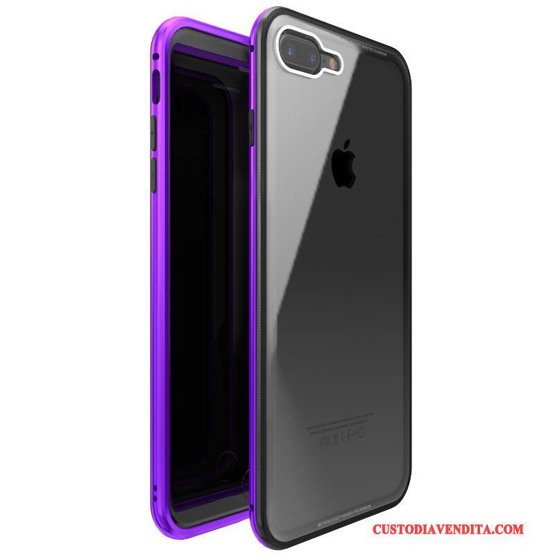 Custodia iPhone 7 Plus Protezione Metallotelefono, Cover iPhone 7 Plus Tutto Incluso Vetro Temperato