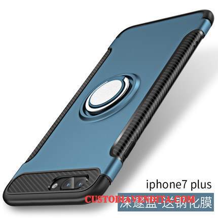 Custodia iPhone 7 Plus Ring Blu, Cover iPhone 7 Plus Di Personalità Tutto Incluso