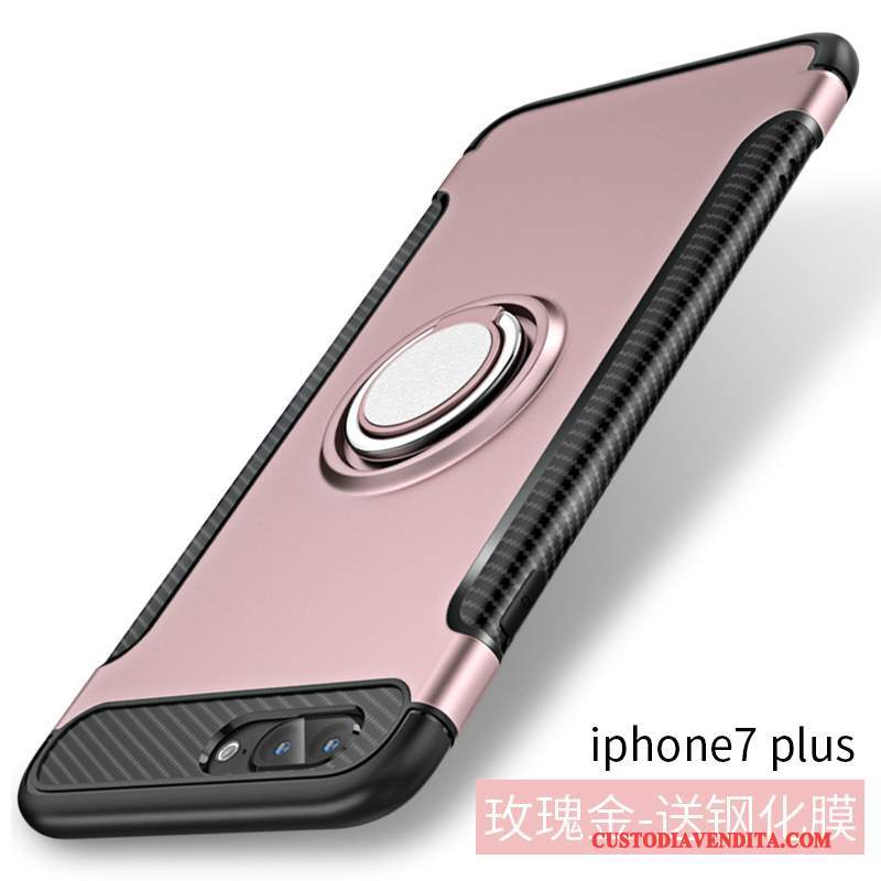 Custodia iPhone 7 Plus Ring Blu, Cover iPhone 7 Plus Di Personalità Tutto Incluso