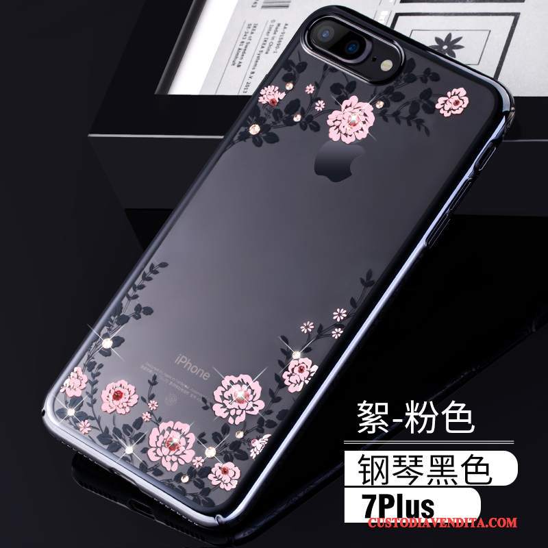 Custodia iPhone 7 Plus Strass Anti-cadutatelefono, Cover iPhone 7 Plus Tutto Incluso Lusso