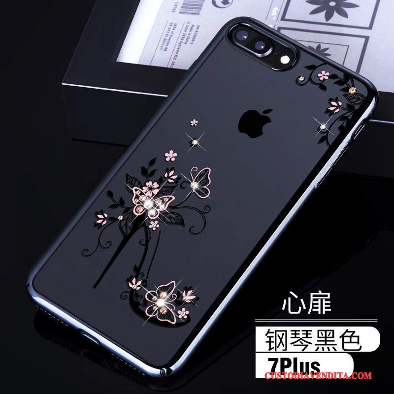 Custodia iPhone 7 Plus Strass Anti-cadutatelefono, Cover iPhone 7 Plus Tutto Incluso Lusso