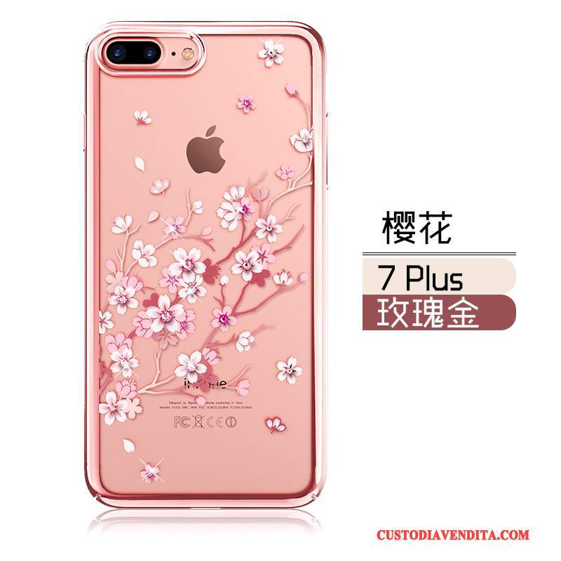 Custodia iPhone 7 Plus Strass Nuovotelefono, Cover iPhone 7 Plus Tutto Incluso Lusso