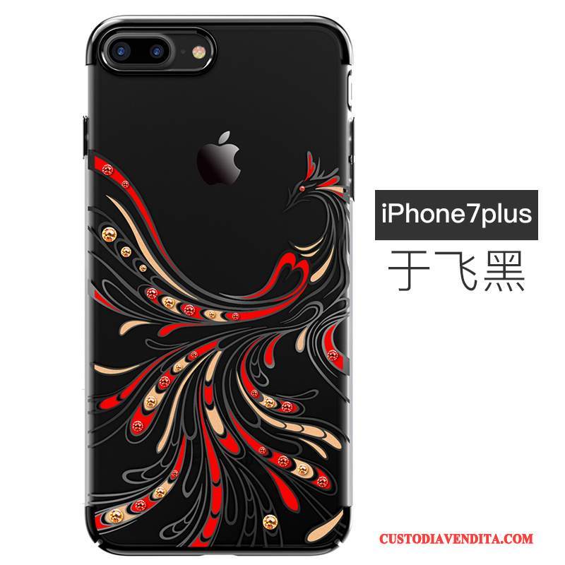 Custodia iPhone 7 Plus Strass Tendenza Trasparente, Cover iPhone 7 Plus Protezione Tutto Inclusotelefono